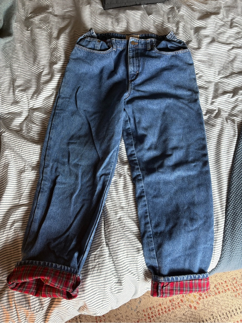 Vintage Flannel Lines L.L. Bean jeans